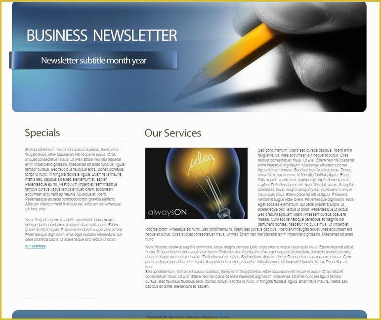 Html Newsletter Templates Free Download Of Download Free HTML Business Newsletter Template • 7boats