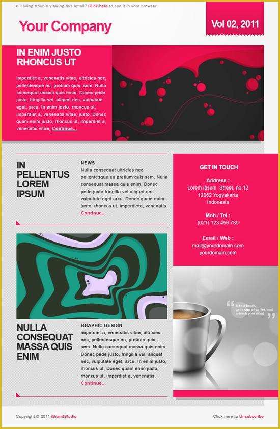 Html Newsletter Templates Free Download Of Newsletter Templates Free Download Psd