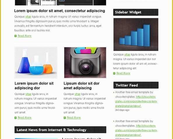 Html Newsletter Templates Free Download Of Template Newsletter HTML Ho64