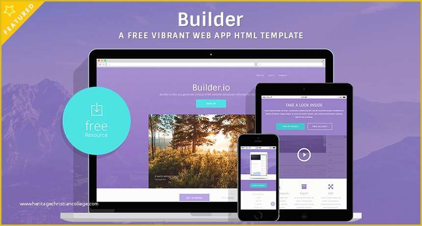 Html Web Application Templates Free Download Of Builder A Free Vibrant Web App HTML Template