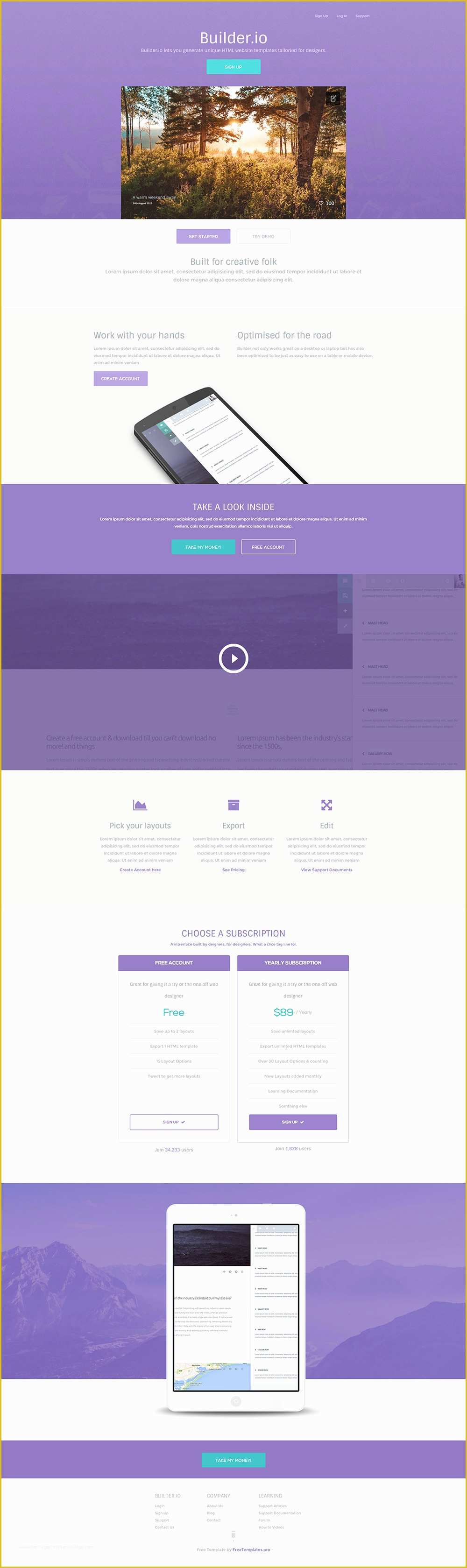 Html Web Application Templates Free Download Of Builder A Free Vibrant Web App HTML Template