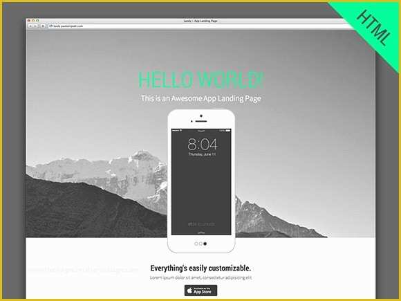 Html Web Application Templates Free Download Of Landy HTML5 Parallax App Landing Page Freebiesbug