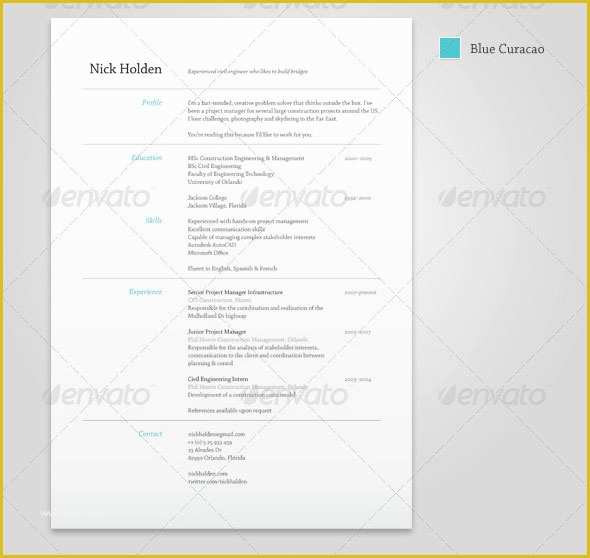 Indesign Resume Template Free Download Of 25 Best Simple Shop & Indesign Resume Templates