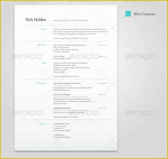 Indesign Resume Template Free Download Of 25 Best Simple Shop &amp; Indesign Resume Templates