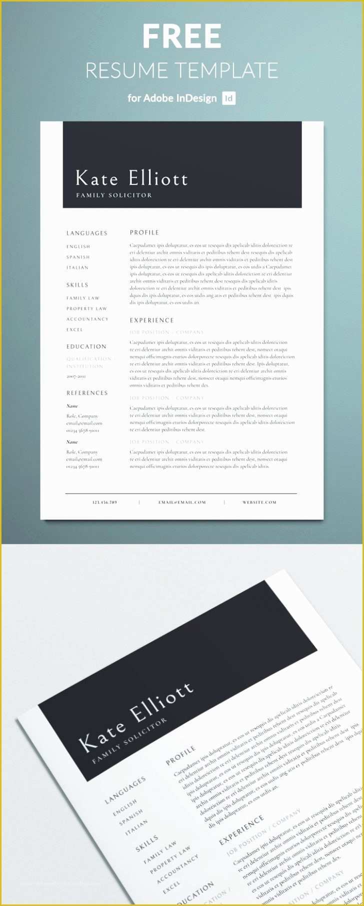 Indesign Resume Template Free Download Of Resume and Template Free Indesign Resume Template Free