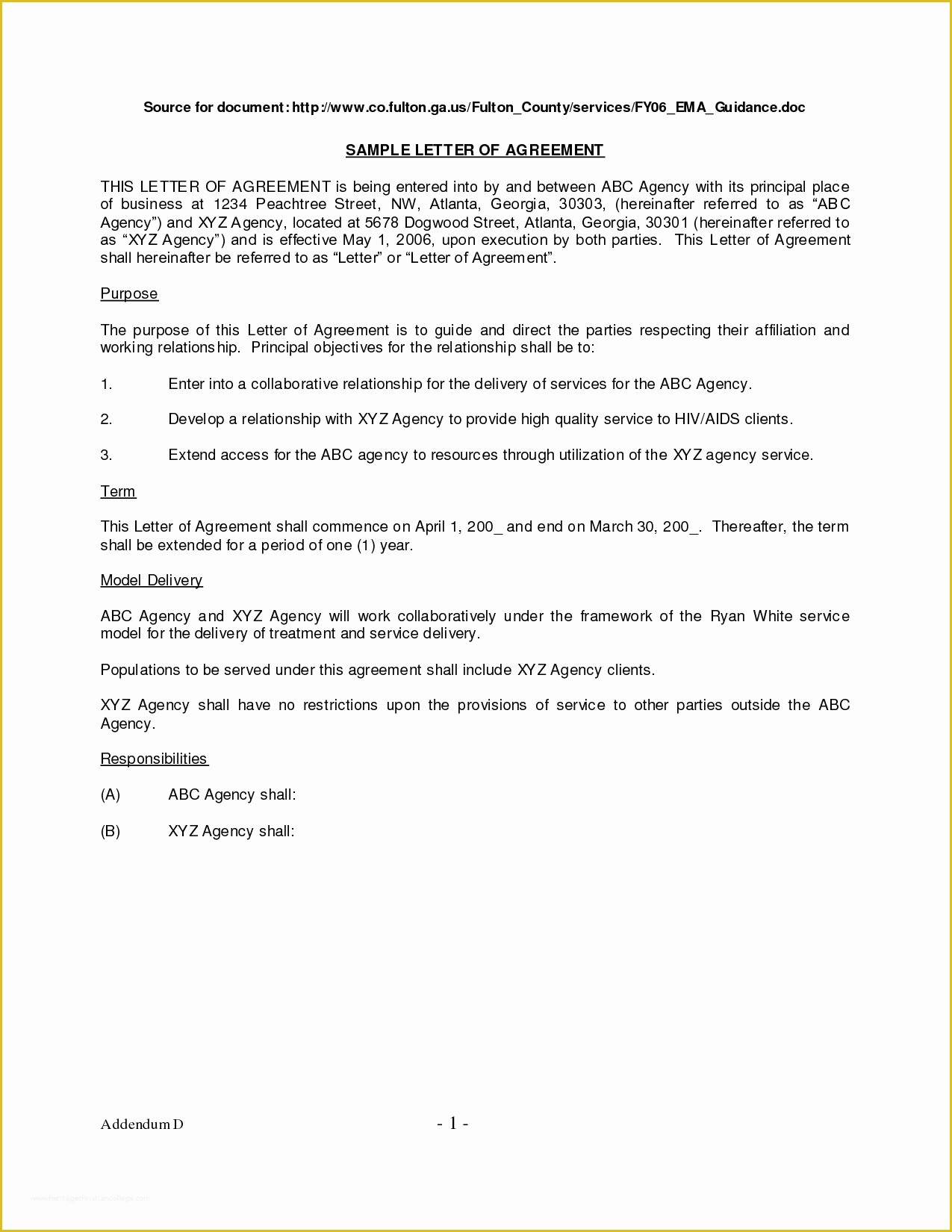 Installment Agreement Template Free Of Best S Of Free Letters Agreement Free Printable