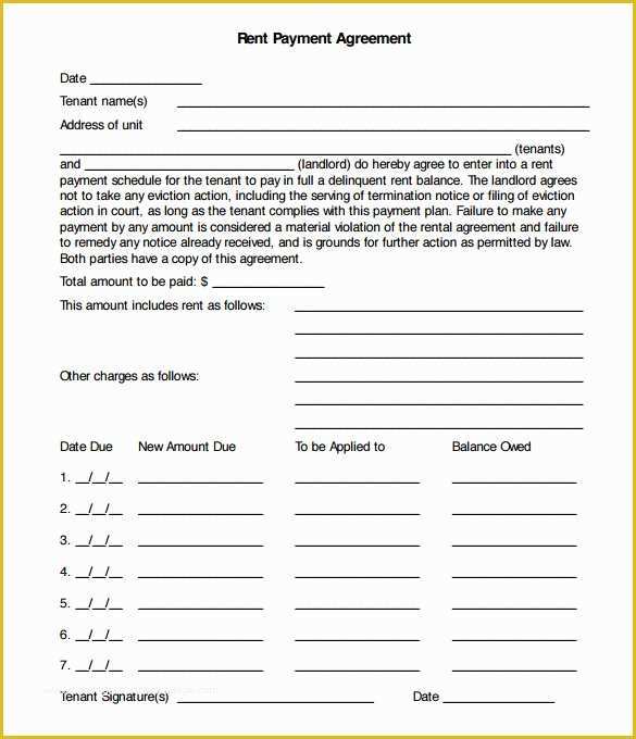 Installment Agreement Template Free Of Payment Plan Agreement Template 12 Free Word Pdf