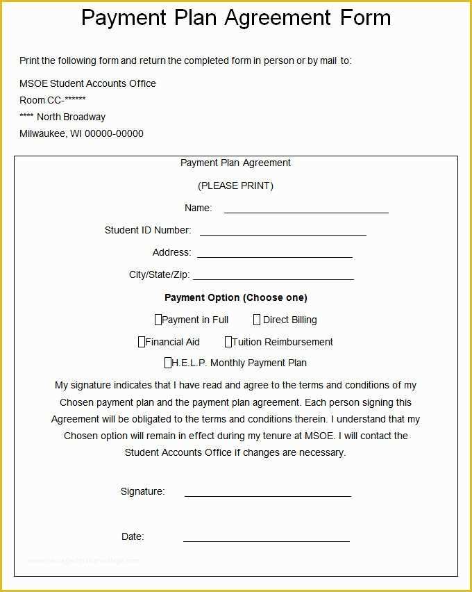 Installment Agreement Template Free Of Payment Plan Agreement Template – 21 Free Word Pdf