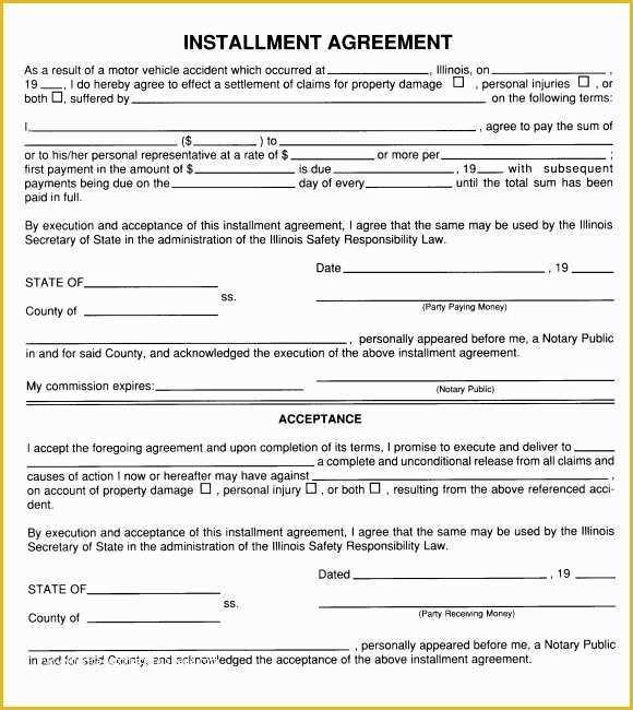 Installment Agreement Template Free Of the Gallery for Personal Payment Agreement form