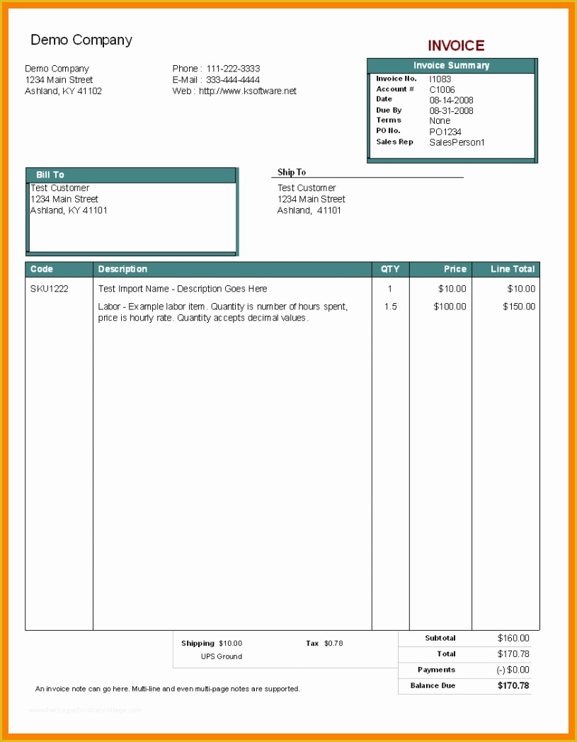 free downloadable invoice template for mac