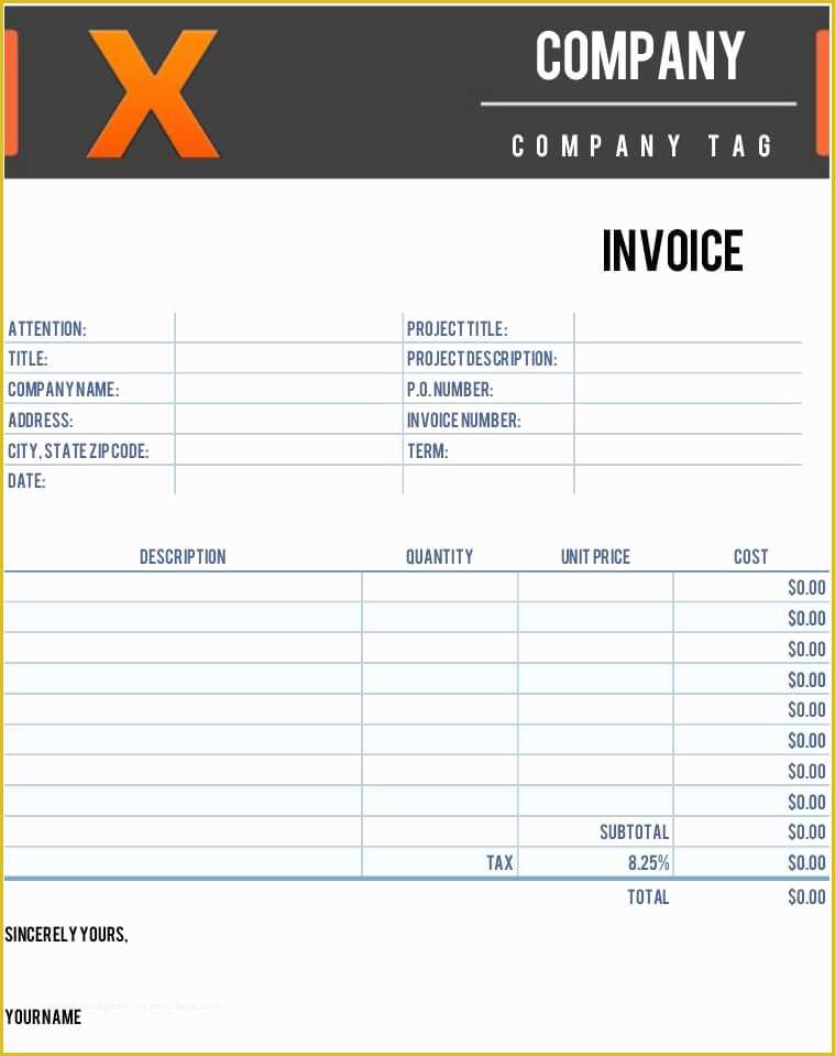 54 Invoice Template Mac Free Download