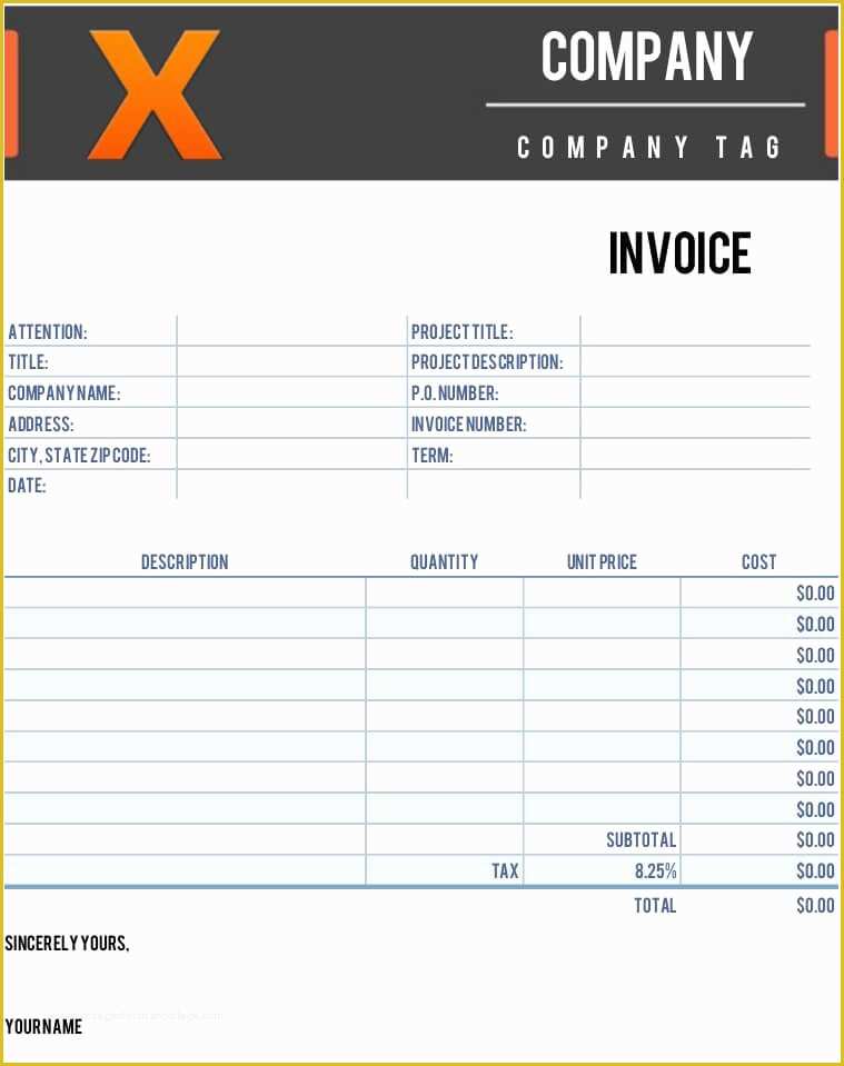54 Invoice Template Mac Free Download