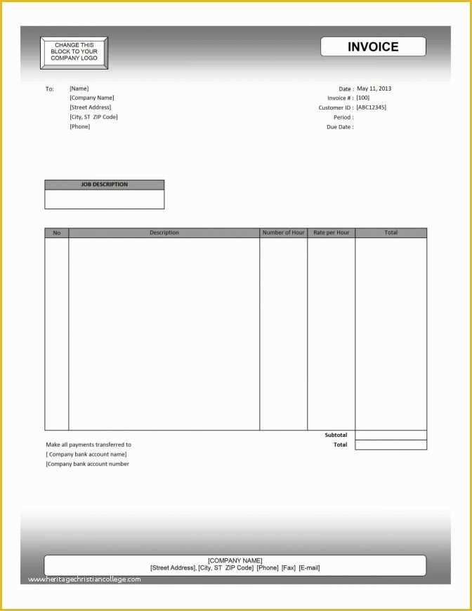 Invoice Template Mac Free Download Of Invoice Template Free Pdf Blank Templates for Mac Numbers