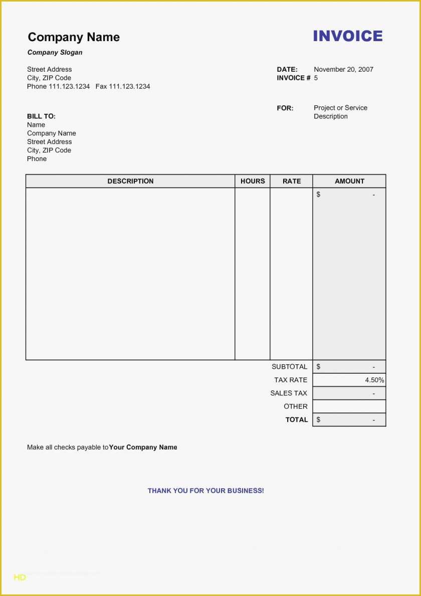 Invoice Template Mac Free Download Of Invoice Template Word Templates Free Printable Download