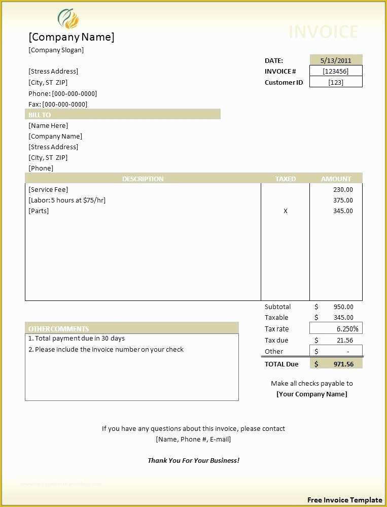 Invoice Template Word Download Free Of 17 Receipt Template Word