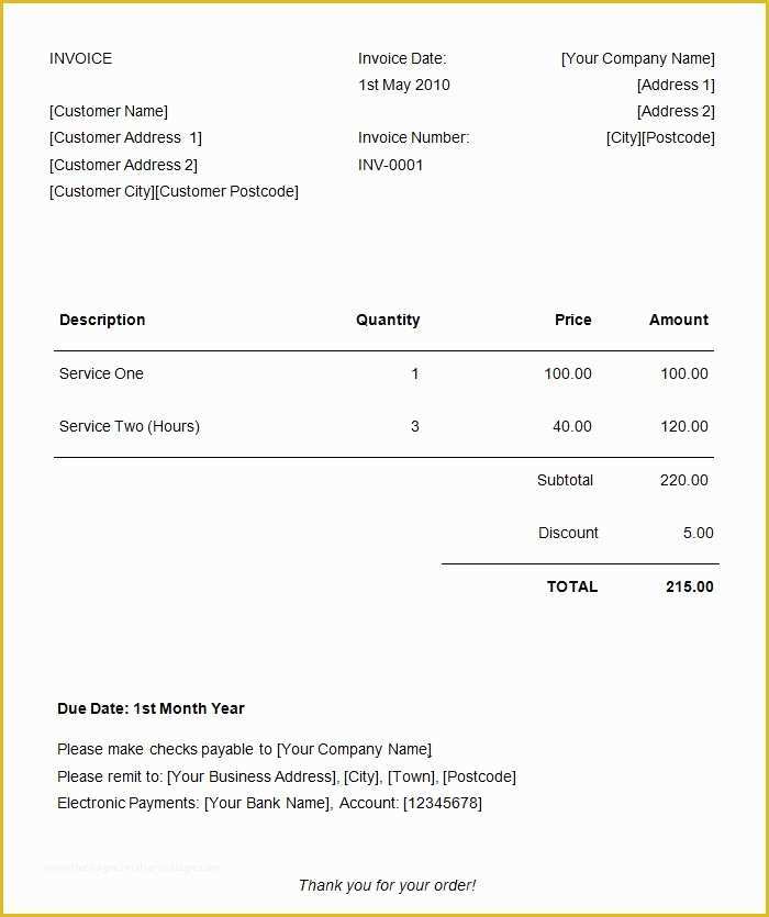 Invoice Template Word Download Free Of Invoice format Template 50 Free Word Pdf Documents