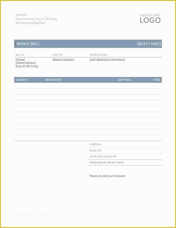 Invoice Template Word Download Free Of Word Invoice Template Printable Word Excel Invoice