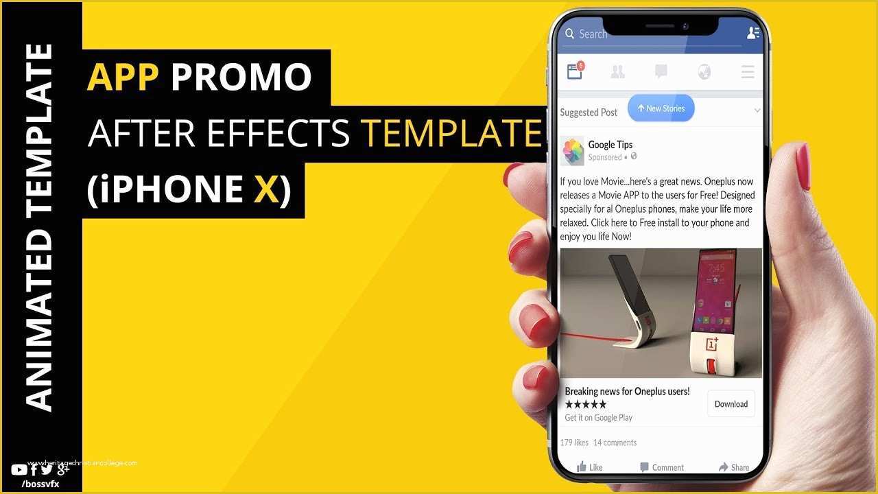 iPhone 6 after Effects Template Free Of App Promo iPhone X Template after Effects