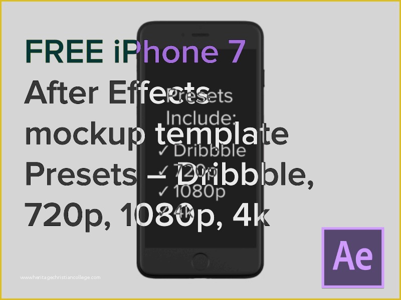 iPhone 6 after Effects Template Free Of Free iPhone 7 after Effects Mockup Template by issara