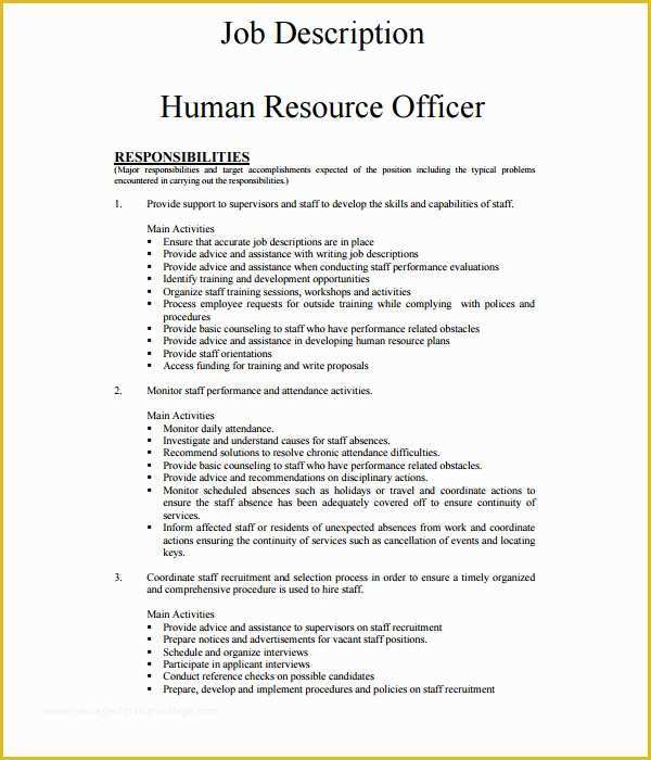 Job Description Template Free Word Of 21 Job Description Templates Free Word Pdf Documents