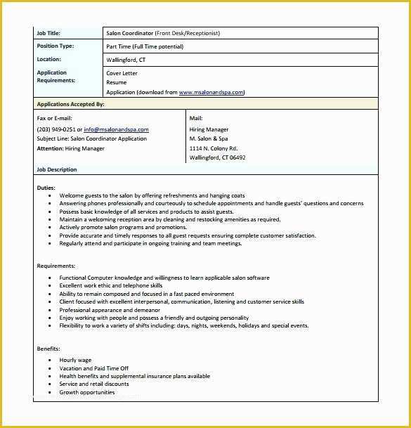 Job Description Template Free Word Of Job Description Template by Logo Your Pany Name Inc