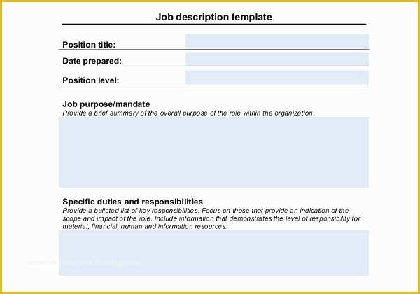 Job Description Template Free Word Of Job Description Templates 32 Free Word Excel Pdf