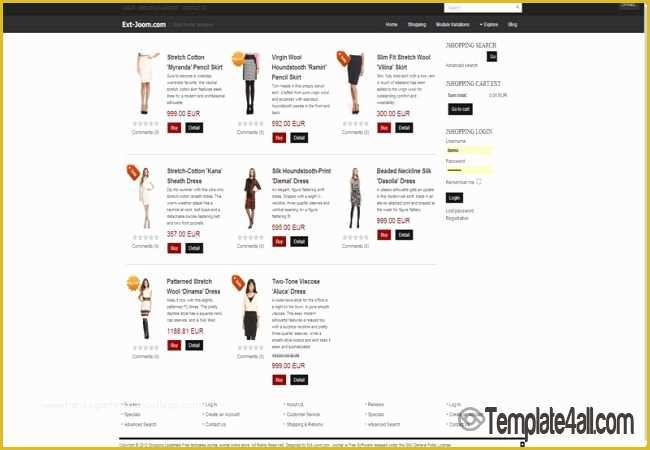 Joomla Shopping Cart Template Free Download Of Free Joomla Shopping Cart Website theme Template