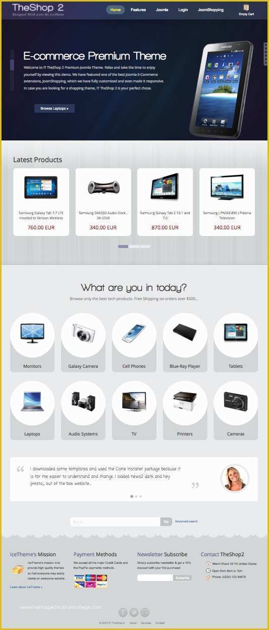Joomla Shopping Cart Template Free Download Of It theshop 2 Joomla E Merce Template & Joomshopping