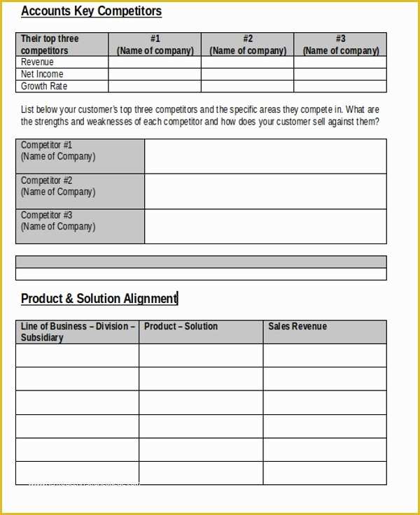Key Account Plan Template Free Download Of 13 Account Plan Templates Heritagechristiancollege