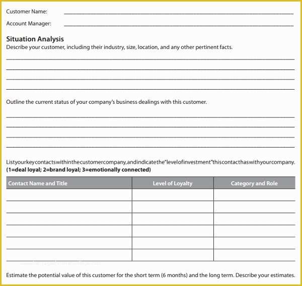Key Account Plan Template Free Download Of 13 Account Plan Templates