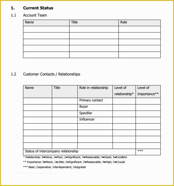 Key Account Plan Template Free Download Of 13 Account Plan Templates