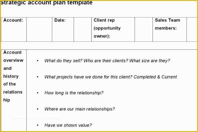 Key Account Plan Template Free Download Of Account Plan Template Sample New Key Management Free