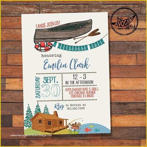 Lake Party Invitation Templates Free Of Best 25 Retirement Invitations Ideas Only On Pinterest