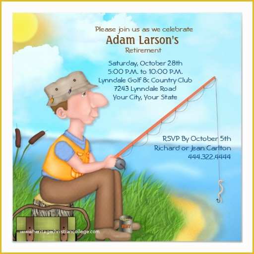 Lake Party Invitation Templates Free Of Gone Fishing Retirement Party Invitations