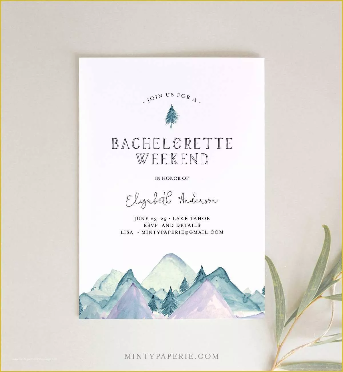 Lake Party Invitation Templates Free Of Mountain Retreat Bachelorette Weekend Invitation