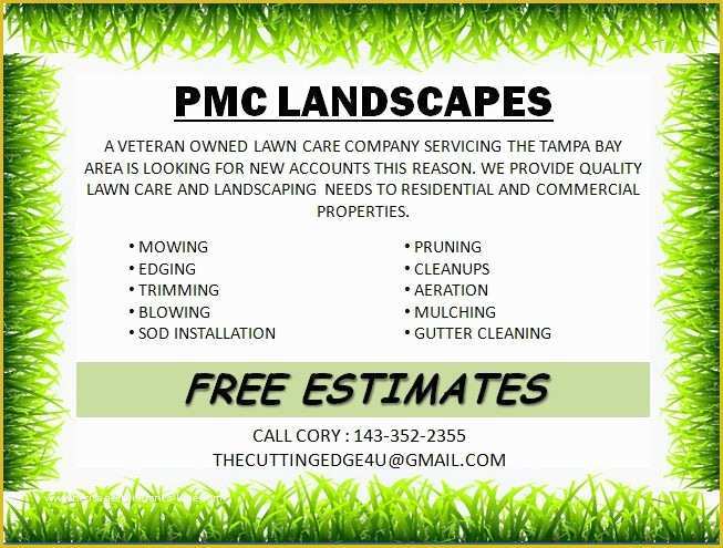 Landscape Templates Free Of Free Landscaping Flyer Templates to Power Lawn Care