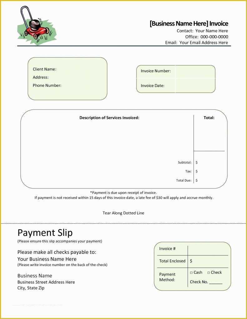 Landscape Templates Free Of Invoice Template Landscaping Design Invoice Template