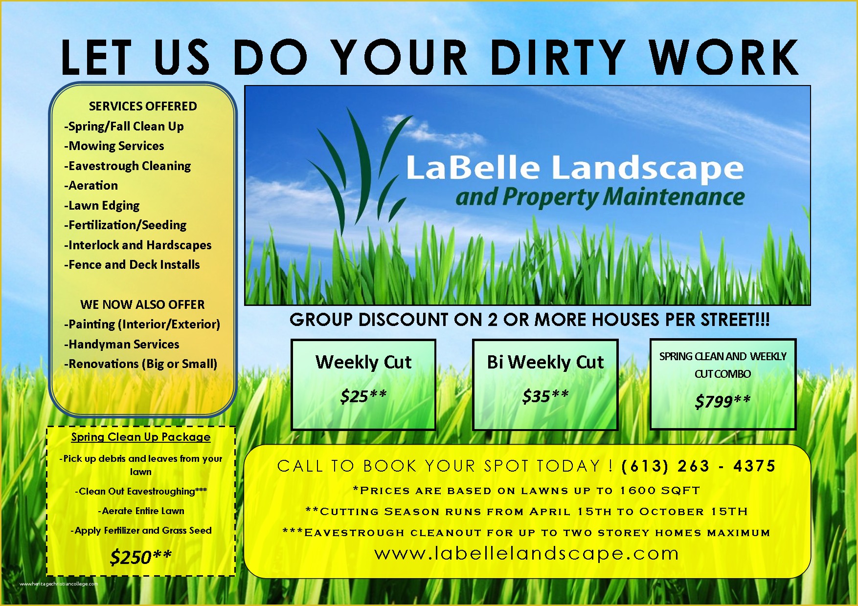 Landscape Templates Free Of Lawn Care Flyer Free Template