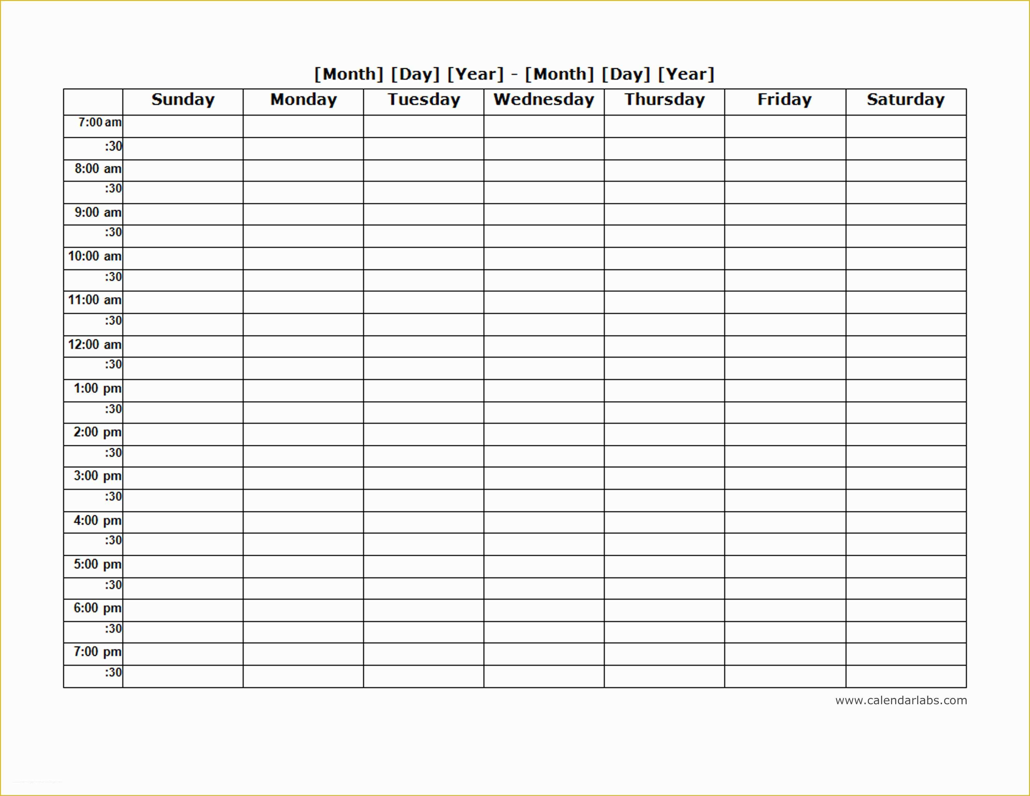 Landscape Templates Free Of Weekly Blank Calendar Landscape Free Printable Templates