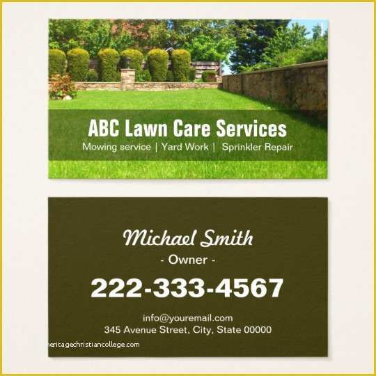 Lawn Care Business Card Templates Free Downloads Of Landscaping Business Cards Romeondinez