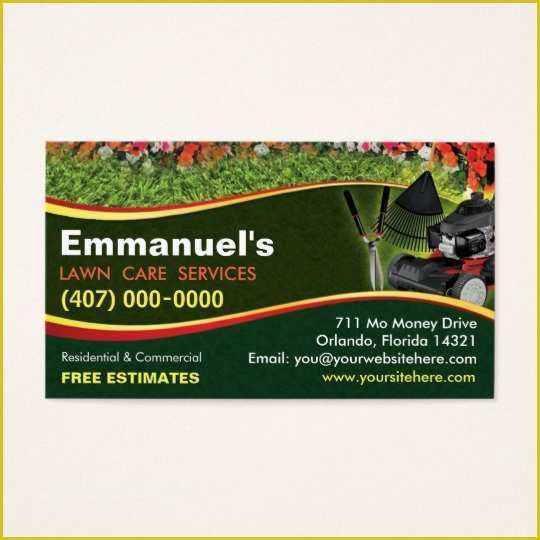 Lawn Care Business Card Templates Free Downloads Of Lawn Care Business Cards Fragmatfo