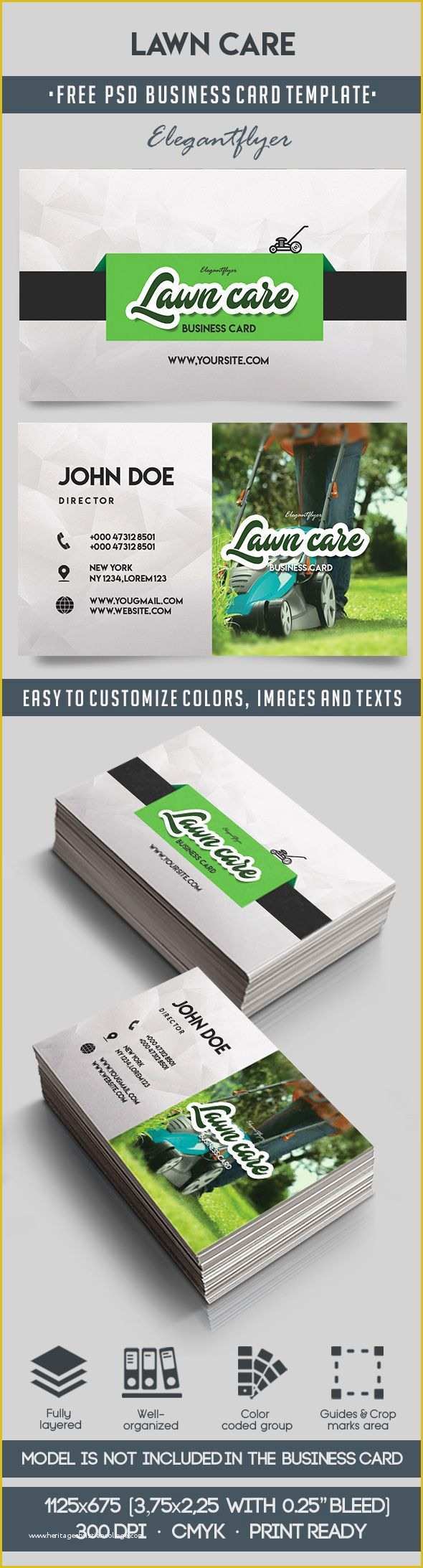 Lawn Care Business Card Templates Free Downloads Of Lawn Care – Free Business Card Templates Psd – by Elegantflyer