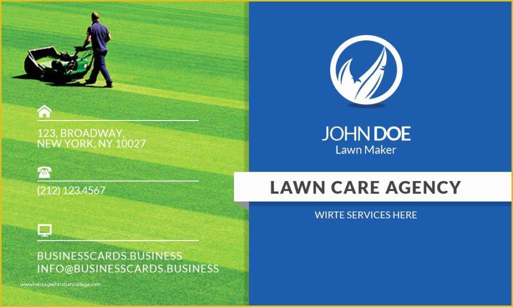 Lawn Care Business Card Templates Free Of Free Lawn Care Business Card Template for Shop