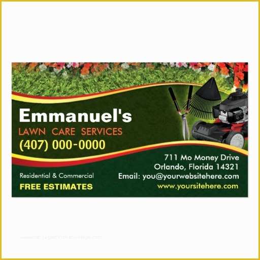 Lawn Care Business Card Templates Free Of Landscaping Lawn Care Mower Business Card Template