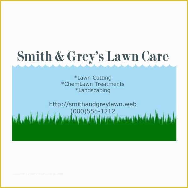 Lawn Care Business Card Templates Free Of Lawn Care Business Cards Five Customizable Templates