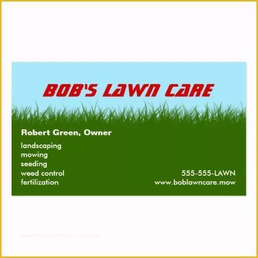 Lawn Care Business Card Templates Free Of Donnie S Lawn Service Double