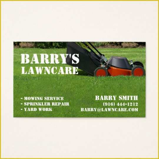 Lawn Care Business Card Templates Free Of Lawn Care or Landscaping Business Card