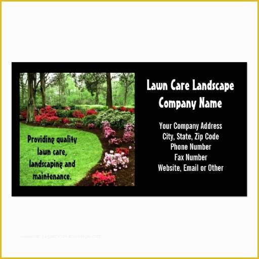 Lawn Care Business Card Templates Free Of Plush Green Landscape Lawn Care Business Double Sided