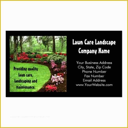 Lawn Care Business Card Templates Free Of Plush Green Landscape Lawn Care Business Double Sided