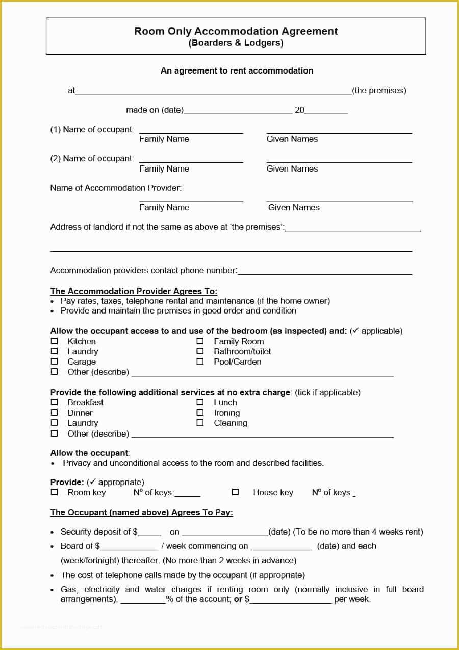 Lease Agreement Template Free Of 39 Simple Room Rental Agreement Templates Template Archive